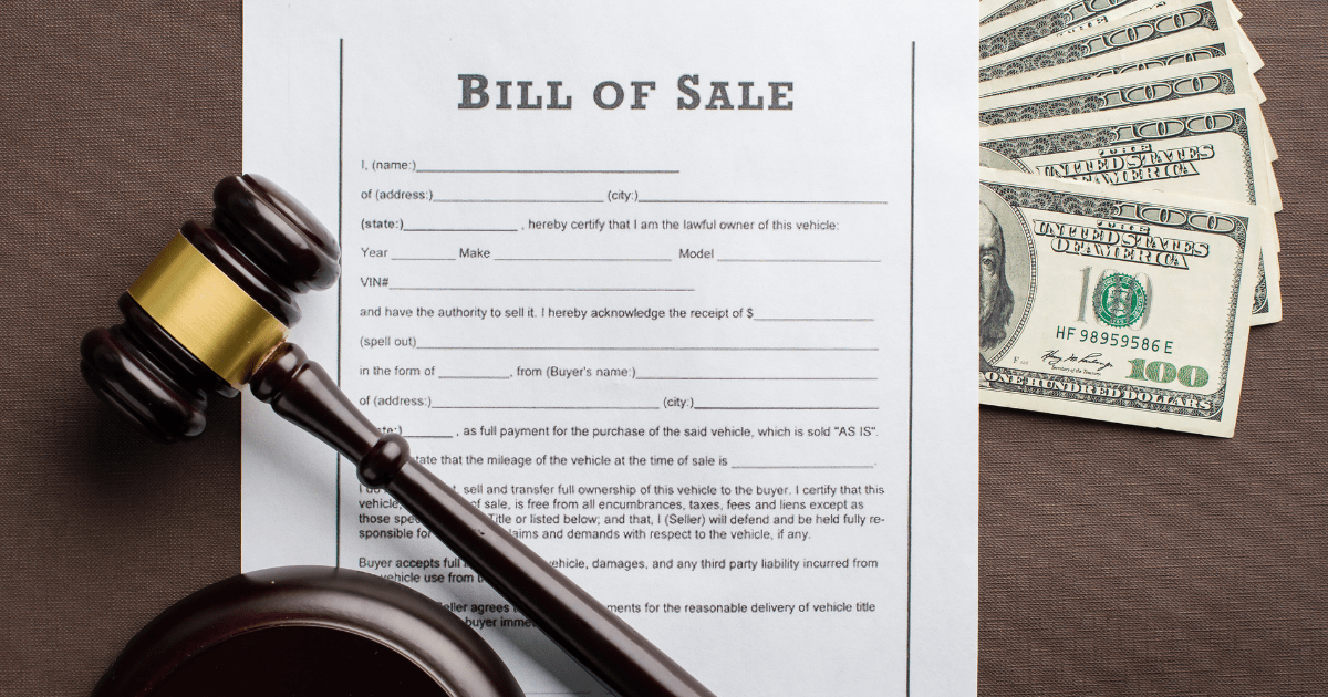 what is a bill of sale bill of sale laws legalmatch